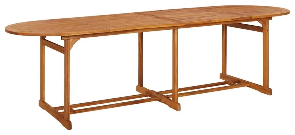 vidaXL Záhradný jedálenský stôl 280x90x75 cm masívne akáciové drevo