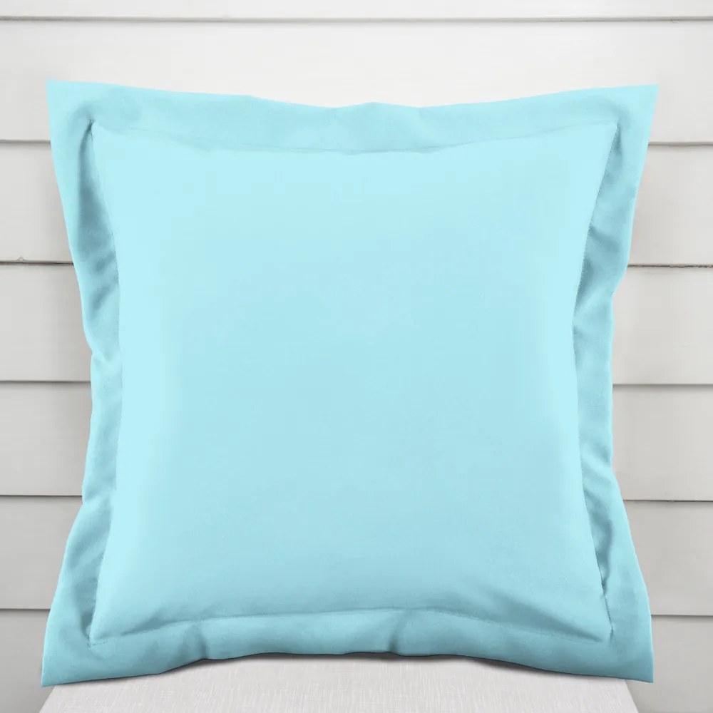 Biante Bavlnená obliečka na vankúš s lemom Moni MO-046 Ľadová modrá 60 x 60 cm