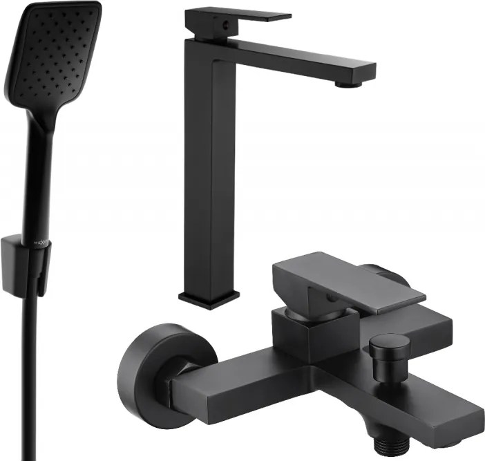 Mexen Uno R62 súprava do vane, čierna - 71413R62-70