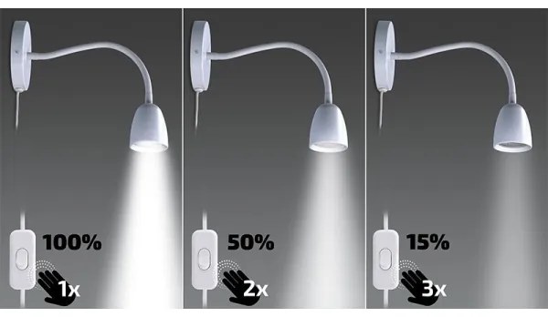 Brilagi - LED Stmievateľná flexibilní lampička LED/4W/230V biela