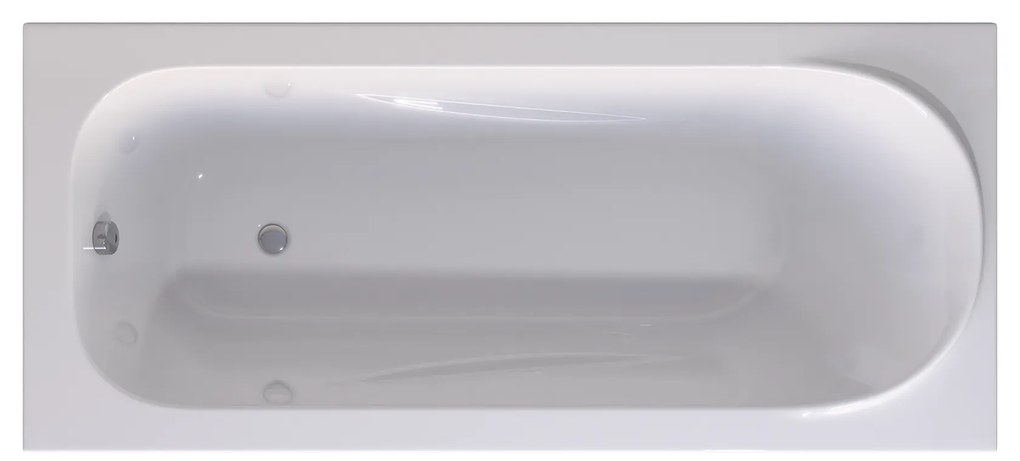 Gamma Edge, akrylátová vaňa 180x80x40 cm, biela lesklá, GMA-WAN-ED-18080