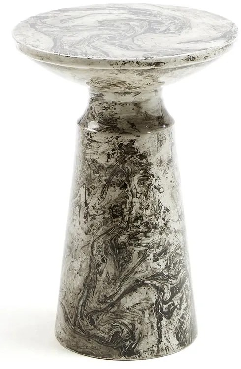 Sivý odkladací stolík Kave Home Kesbury, výška 46 cm
