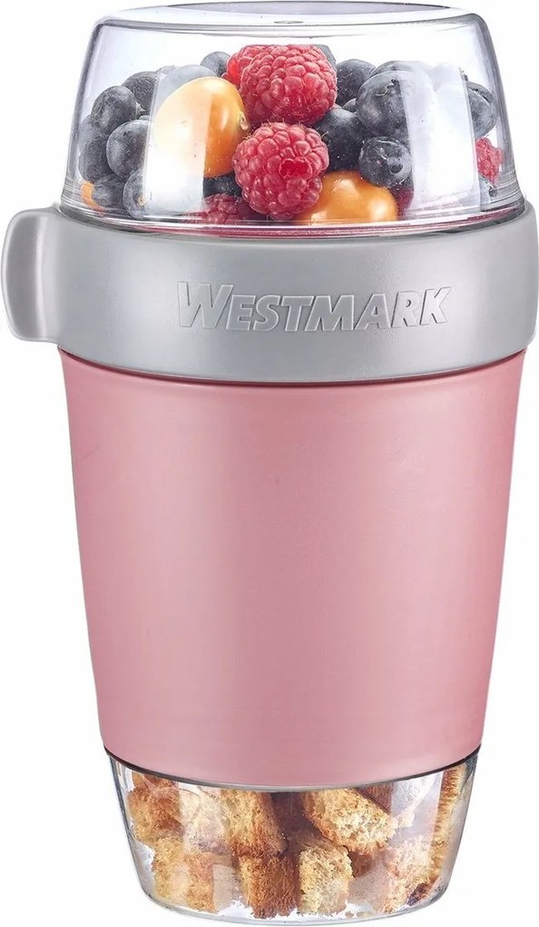 Westmark Trojdielna dóza na jedlo, 1150 ml, ružová, L