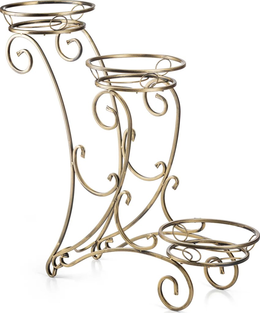 STOJAN NA KVETINÁČ FIORINA 79X79 CM ZLATÁ