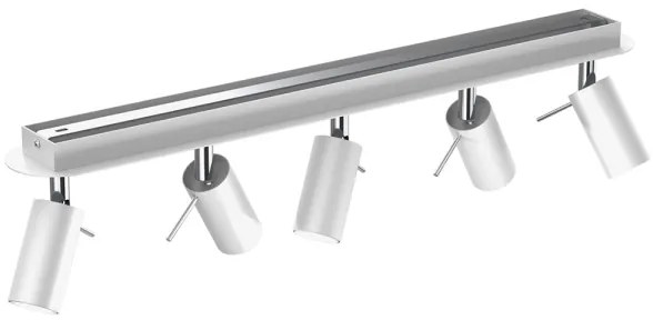 Bodové svietidlo PRESTON 5xGU10/MR11/40W/230V biela/chróm