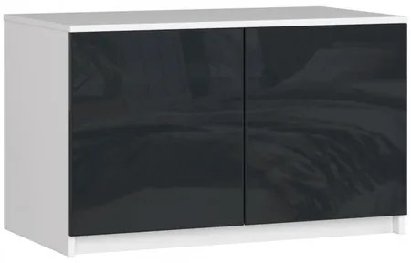 Nadstavba na skriňu S90 - biela/grafit lesk