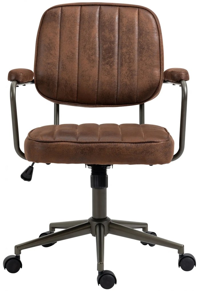 Design-Shop Kancelárska stolička Natrona v industriálnom štýle - koženka - Cognac antik