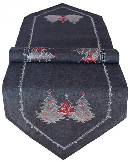 Obrus Vianočné stromčeky 40x140 cm