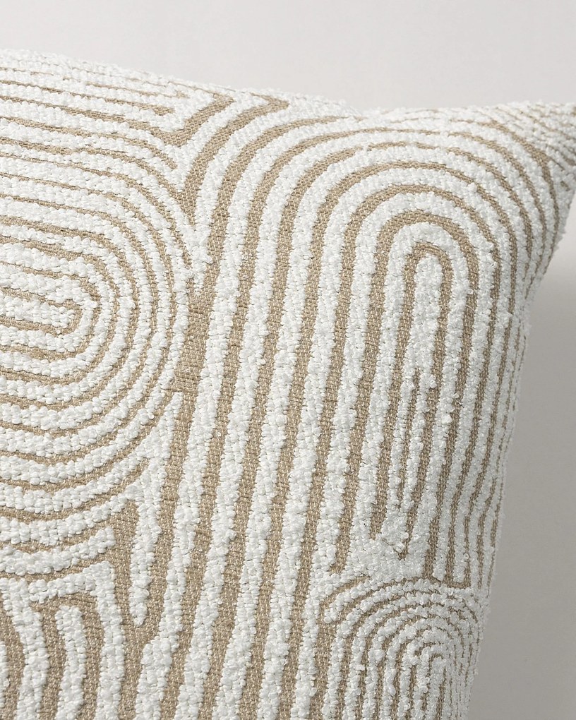 Karin - jednoduchá obliečka, 60x40cm farba produktu béžová látka zapletaná, vzorované
