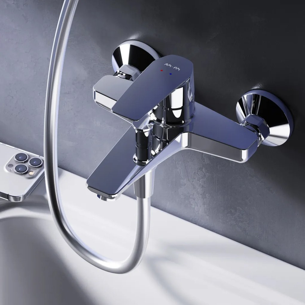 Vaňová a sprchová batéria AM.PM Gem F90A10000 jednopáková, chróm