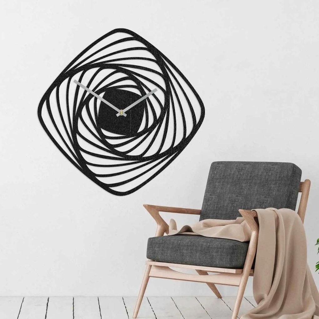 Moderné drevené nástenné hodiny | SPIRAL: HDF - Javor Strieborné ručičky 20 cm 4593-114678 HDF0352
