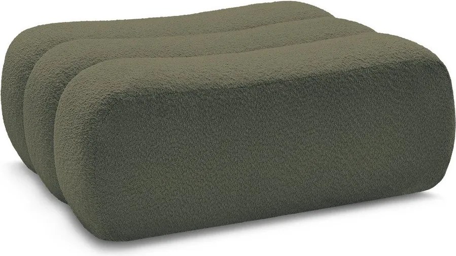 Zelená podnožka z textílie buklé Azra – Bobochic Paris