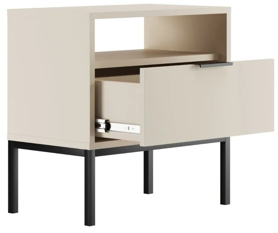 Nočný stolík Austin kašmír/čierny