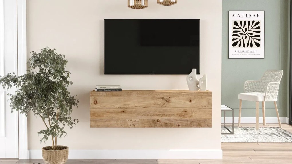Závesný TV stolík Houseland Fullio borovica Atlantic