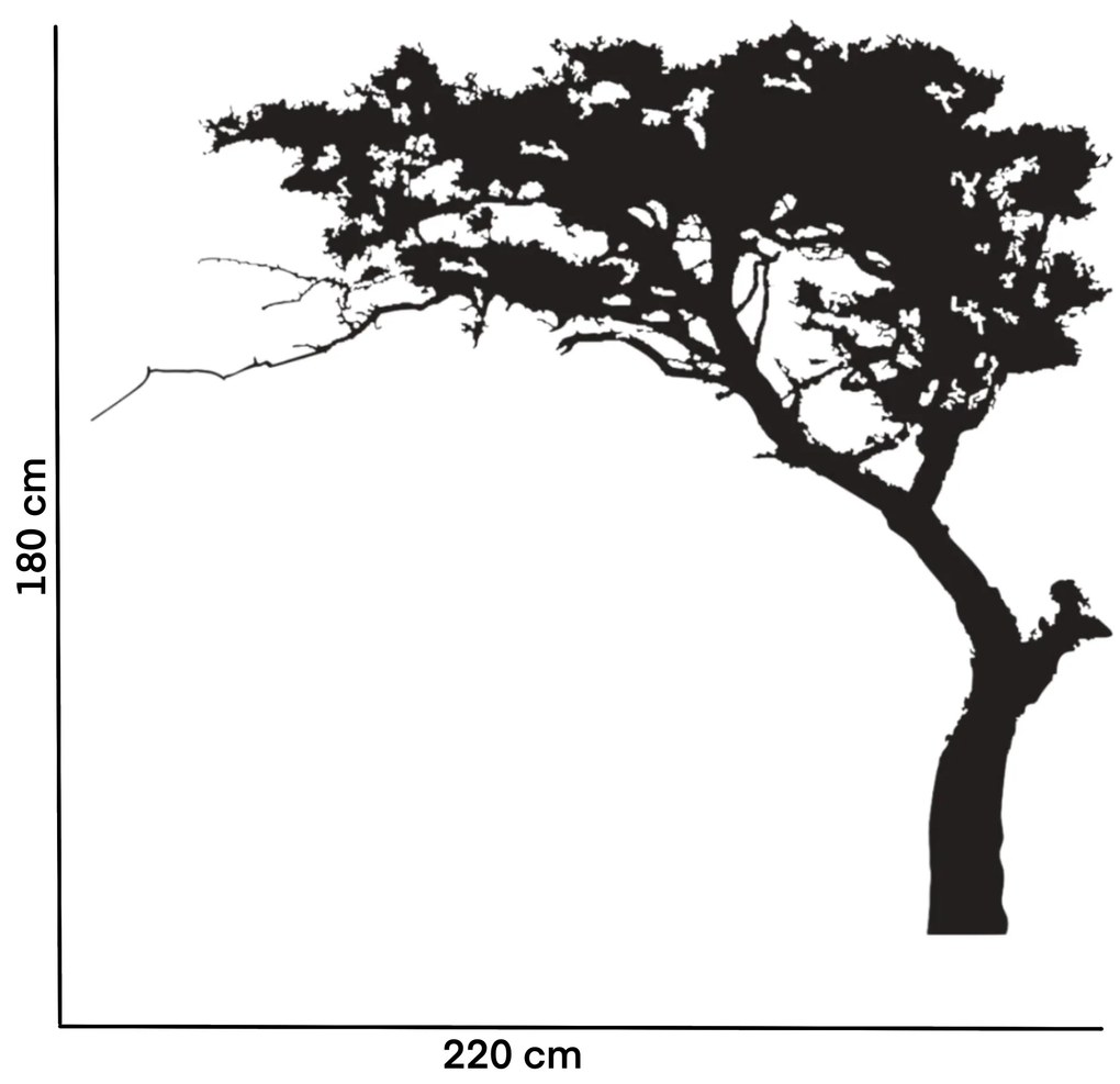 Samolepka na stenu "Strom - ľavý" 180x220cm