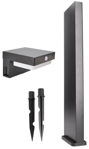 Solight WO7202 - LED Solárna lampa so senzorom PALERMO LED/5W/2000mAh IP54 čierna