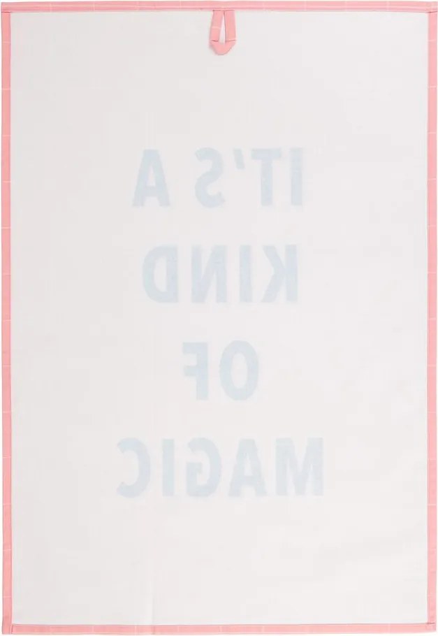 KITCHEN TALES Utierka s nápisom 50 × 70 cm – ružová