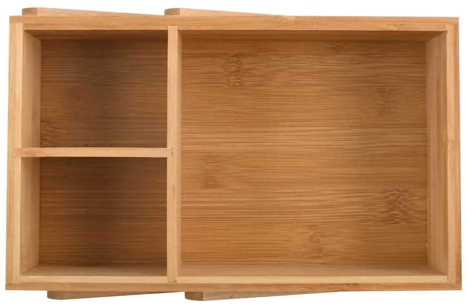 Bambusový kúpeľňový organizér na kozmetiku v prírodnej farbe Isalys – MSV