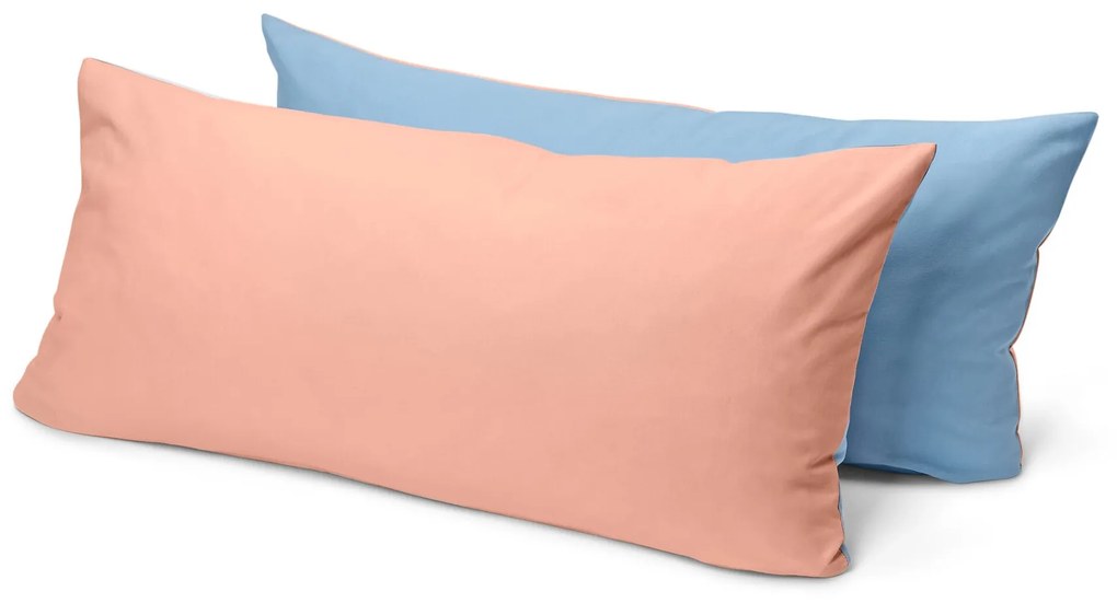 Obliečky na vankúš z renforcé, 2 ks, modrá a oranžová