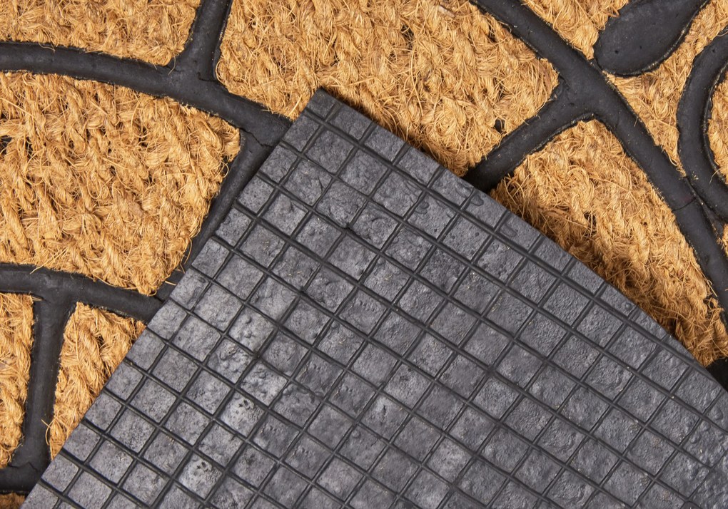 Hanse Home, Rohožka Mix Mats Cocos 105559 - na von aj na doma, 45x75 půlkruh, hnedá, chodba / predsieň