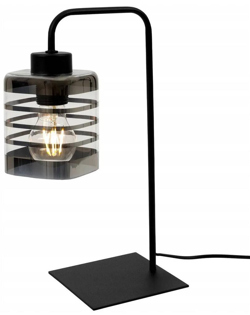 Stolná lampa Helix, 1x sklenené tienidlo