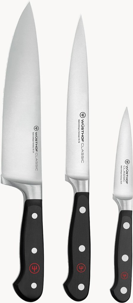 Nože z nehrdzavejúcej ocele Classic, 3 ks
