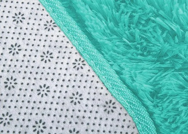 Protišmykový koberec SHAGGY svetlomodrý