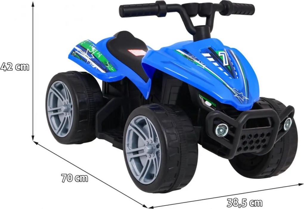 Ramiz Štvorkolka Little Monster na batérie pre najmenších modrá + pohon 25W