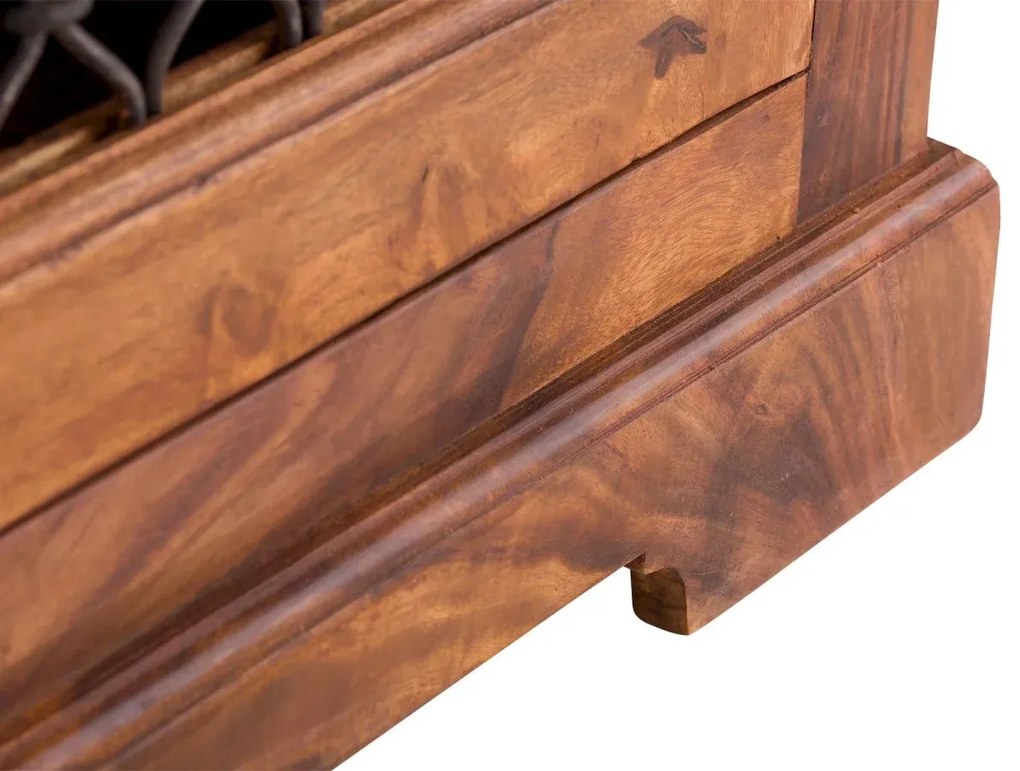 furniture-nabytek.cz - Masívny príborník Merlin II, lakovaný, hnedý – 180×45×90 cm