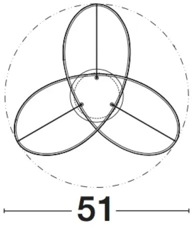 LED stropné svietidlo Fusion 51 zlaté