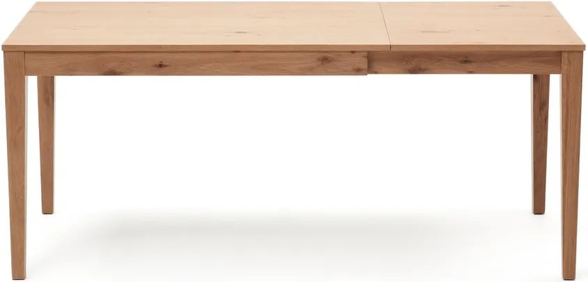 Rozkladací jedálenský stôl s prídavnou doskou v dekore duba 80x120 cm Yain – Kave Home