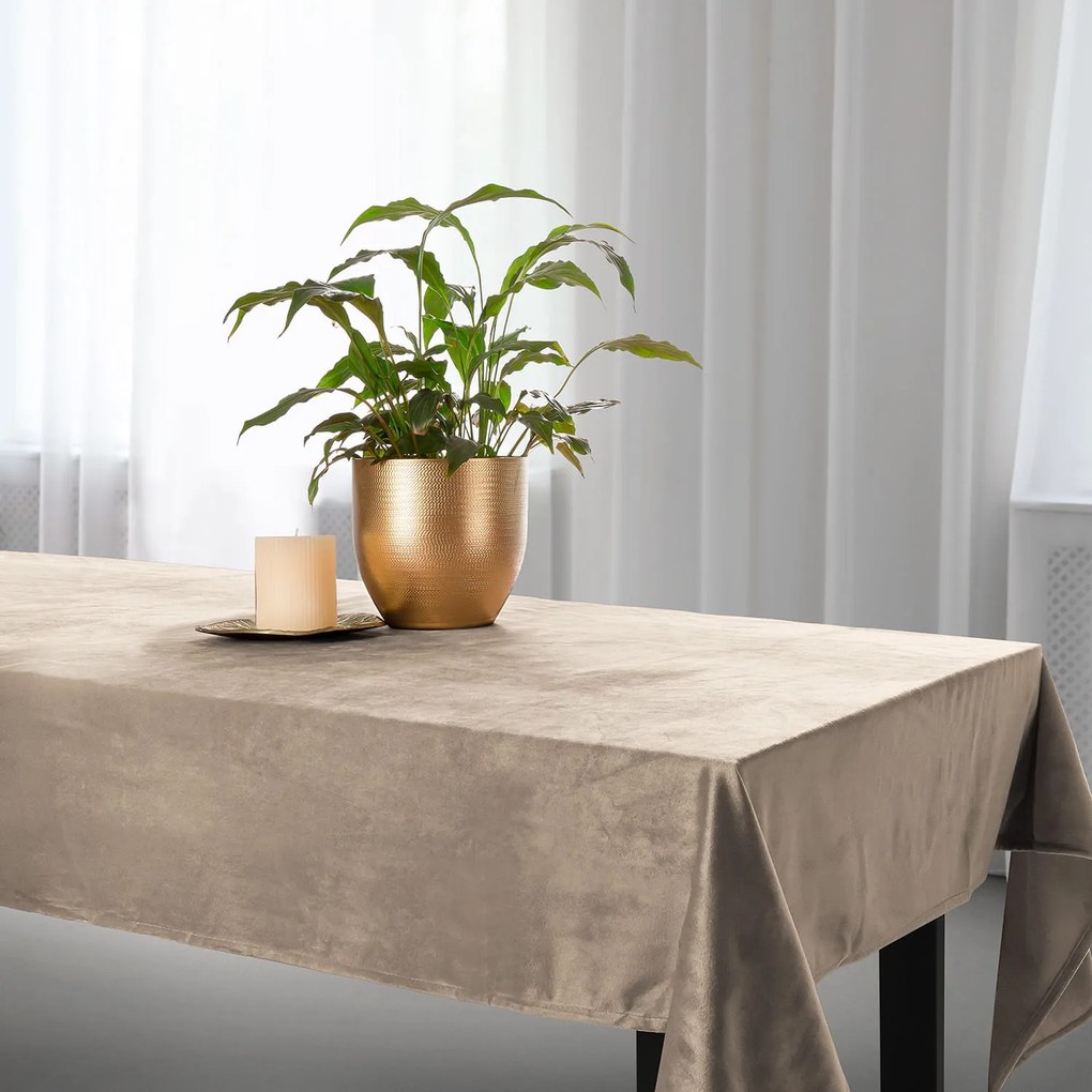 Velúrový obrus SOFT béžový Rozmer: 40x180 cm