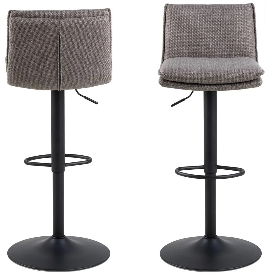 Sivé otočné barové stoličky v súprave 2 ks 107 cm Flynn – Actona