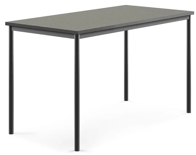 Stôl SONITUS, 1600x800x900 mm, linoleum - tmavošedá, antracit