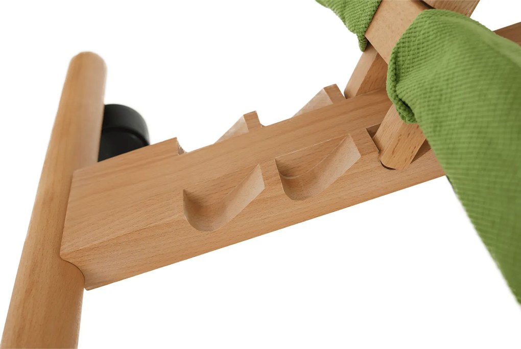 Kondela Ergonomická kľakačka, zelená/buk, GROCO