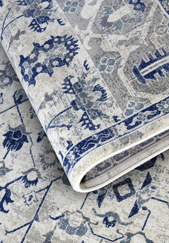 Kusový koberec Villeroy & Boch 106121 Cream, Blue, 160x235, modrá, obývacia izba, Villeroy & Boch