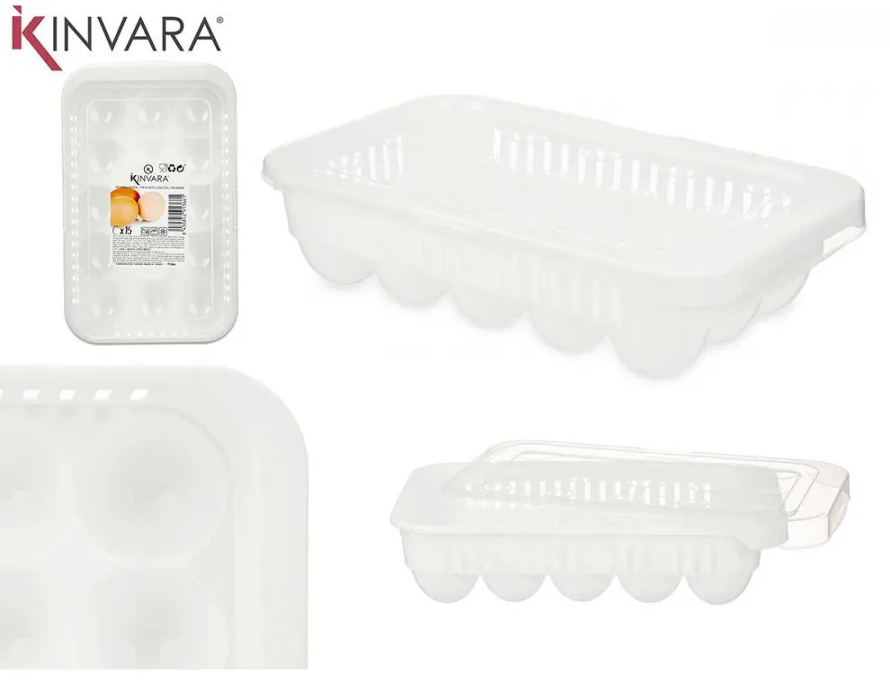 Arte Regal Box na vajíčka, obal na 15 ks vajec, biely WAPPA