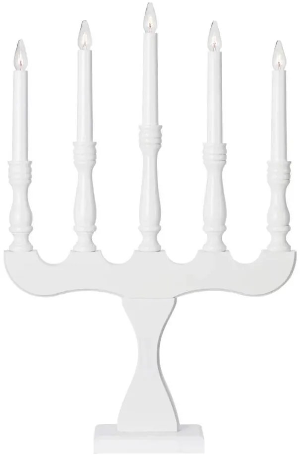 Markslöjd 706278 - Vianočný svietnik SVANEHOLM 5xE10/3W/230V borovica/biela