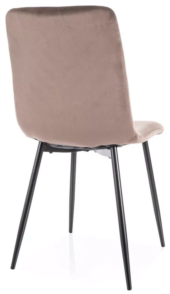 Jedálenská stolička DAREN VELVET cappuccino