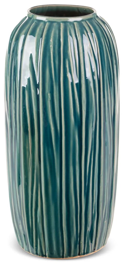 KERAMICKÁ VÁZA REA (01) (FI) 17X36 CM ZELENÁ