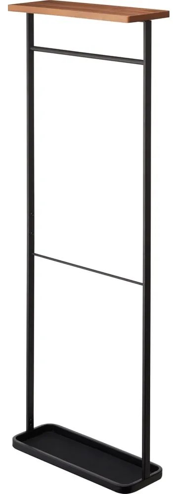 Čierny stojan na dáždniky s drevenou policou Yamazaki Tower