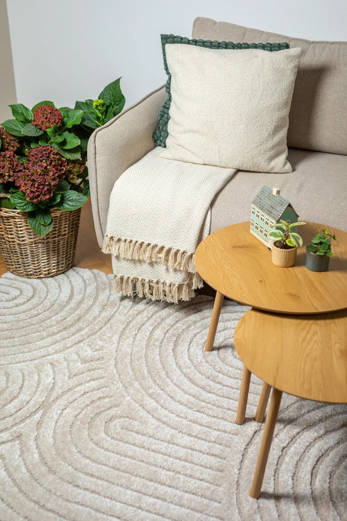 Kusový koberec Cocoon 59602-055, 160x230, biela, obývacia izba, Balta