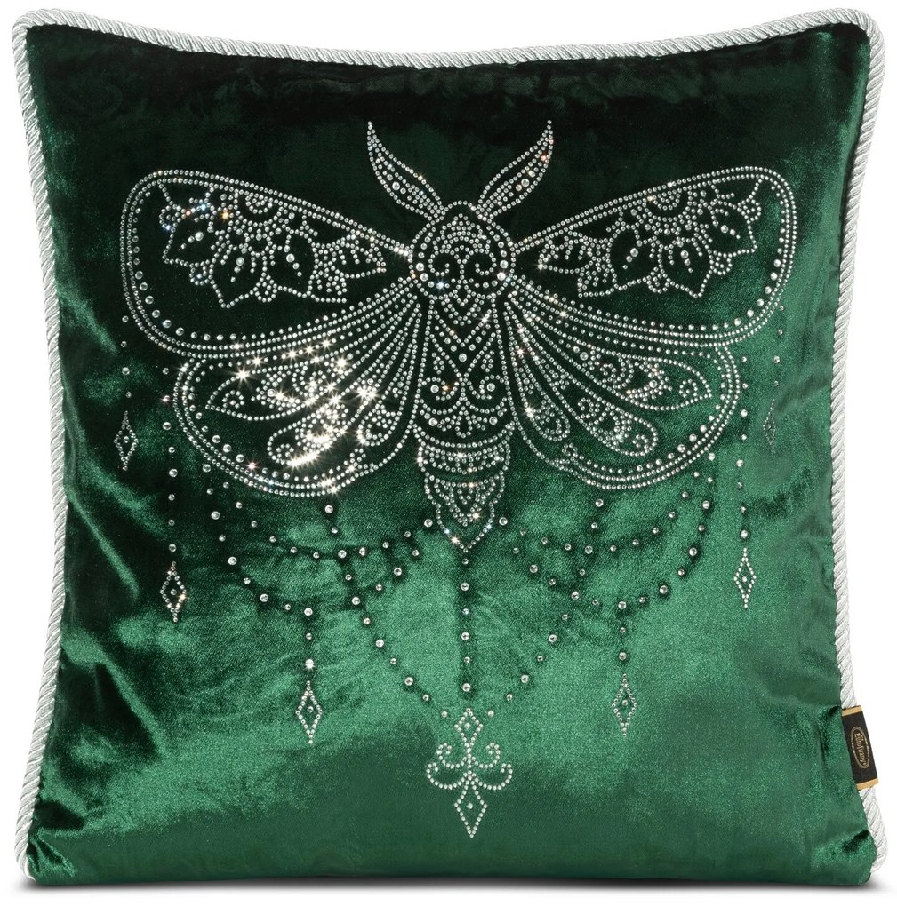 DEKORAČNÁ OBLIEČKA NA VANKÚŠ ROYAL10 45X45 CM TMAVOZELENÁ