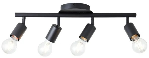 Brilliant - Bodové svietidlo TIFFANY 4xE27/28W/230V čierna