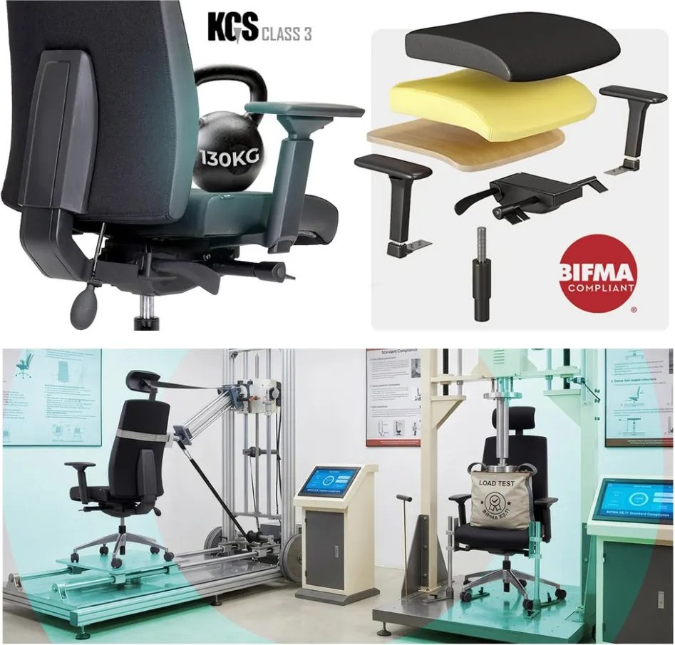 Ergonomická kancelárska stolička MOSH Elite T3 Pro čierna