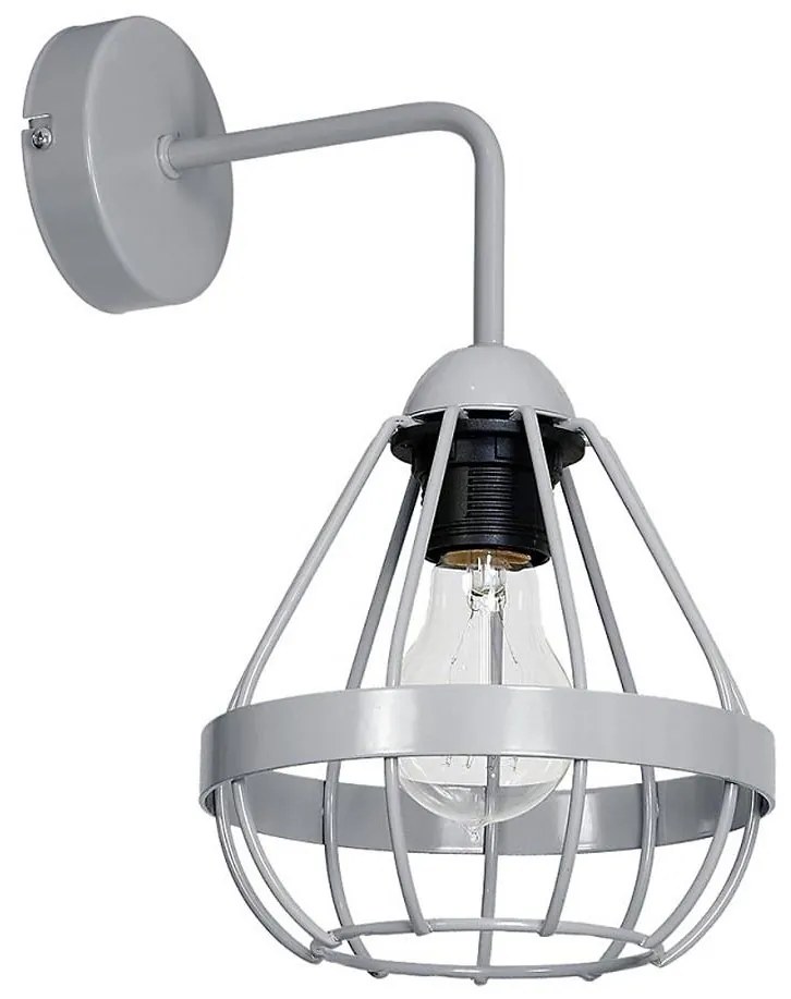 Nástenné svietidlo RING 1xE27/60W/230V šedé