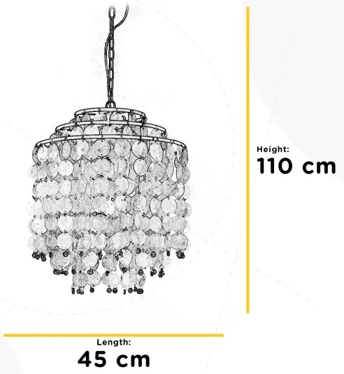 ONLI - Luster na reťazi RUBEN 3xE27/22W/230V