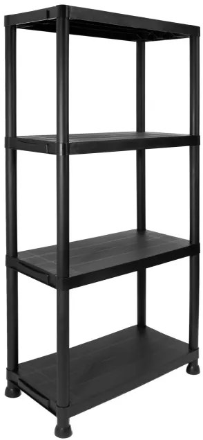 Plastový regál IRVING 131x61x31 cm čierny