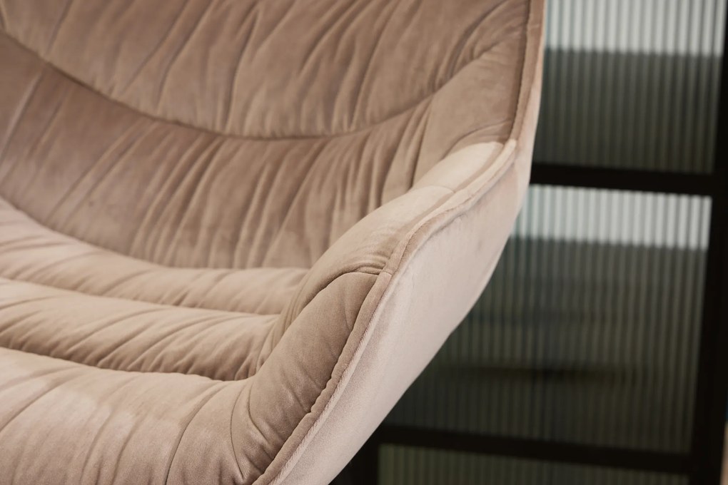 Barová stolička Holandská komfortná velvet champagne