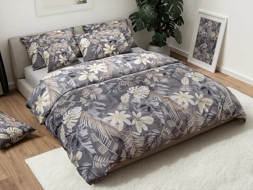 Obliečky z mikrovlákna LUVIO sivé hotelová kapsa Rozmer obliečky: 70 x 90 cm | 140 x 220 cm